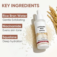 Rice Peeling Ampoule for Daily Soft Exfoliating Face and Body Scrub with Ferm…