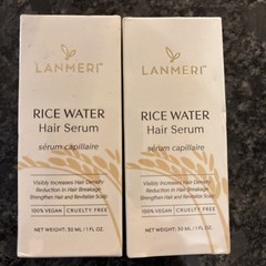 Lanmeri Rice Water Hair Serum 30mL Set Of 2 100% Vegan Cruelty Free Hair Growth