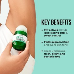 Dr. Sheth&rsquo;s Kesar & Kojic Underarm ROLL-ON|6% Actives-AHA,Kojic Acid & Niacinami