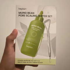 beplain Mung Bean Pore Scaling Water Set Toner 5.07 fl oz + Pads + Scaler