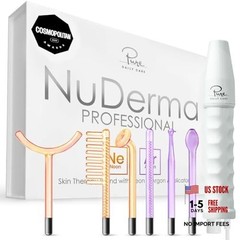 NuDerma Professional Skin Therapy Wand – Portable Skin Therapy Machine with 6
