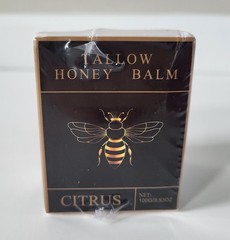 Tallow Honey Balm Citrus Scented 3.53 Oz. Moisturizing, Soothing, Revitalizing