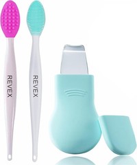 REVEX Silicone Nose Blackhead Remover Tool Set,Blackhead Scraper Tool,2Pcs Pore