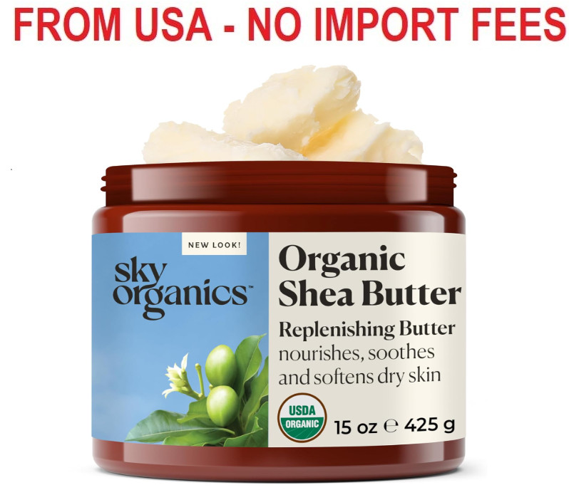 Sky Organics – Organic Shea Butter, 15 oz – Nourishes, Soothes, and Softens Dry