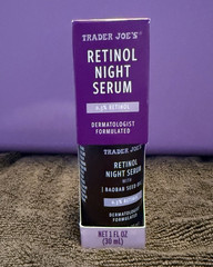 Trader Joe&rsquo;s Retinol Night Serum 0.3% Dermatologist Formulated Face 1 fl oz