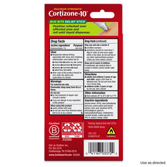 Cortizone-10 1% Hydrocortisone Bug Bite Relief Stick Fast Itch Care
