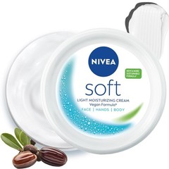 NIVEA Soft Moisturizing Cream, Lightweight Non-Sticky Soft Glowing Skin – 300ml