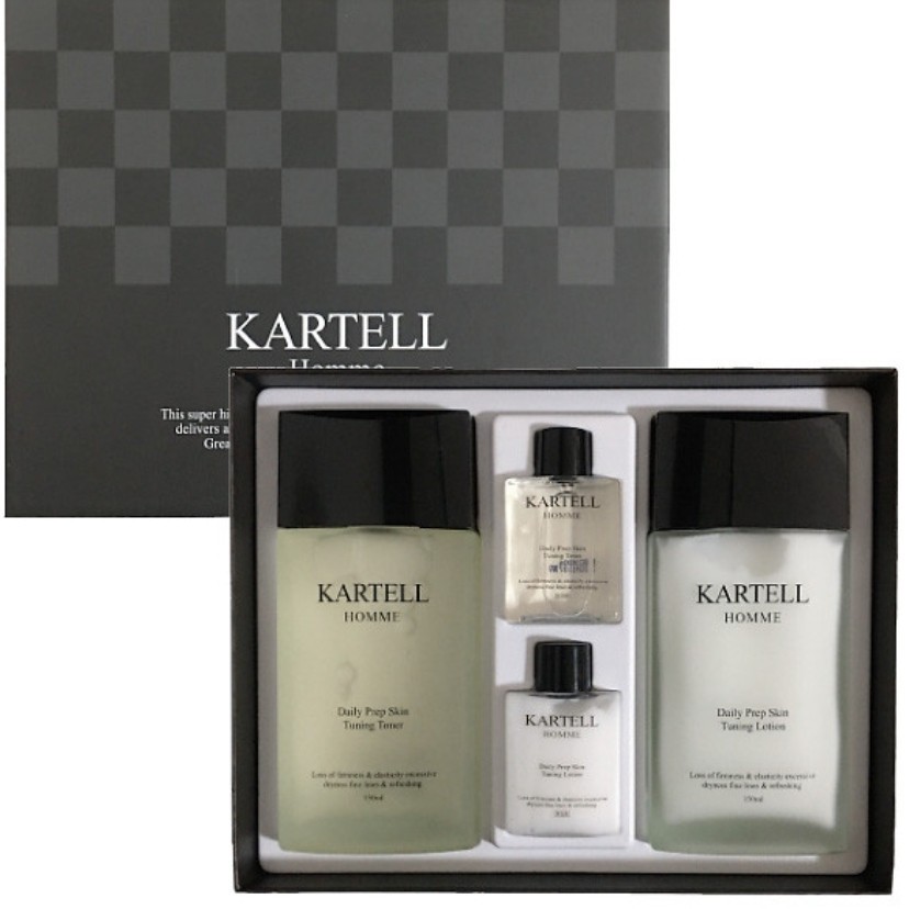 KARTELL Homme Daily Prep Skin Tuning Toner 150ml + Lotion 150ml Set For Men NEW