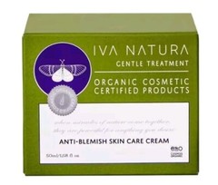 Iva Natura Organic Anti Blemish Skin Care Cream with Blueberry Extracts 1.68 257