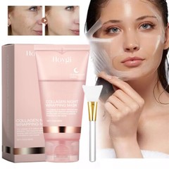 Collagen Night Wrapping Mask Overnight Wrapping Peel Off Natural Facial Mask 75g