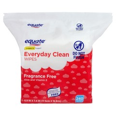 Equate Baby Everyday Clean Wipes with Aloe Vera and Vitamin E, 240 Wipes