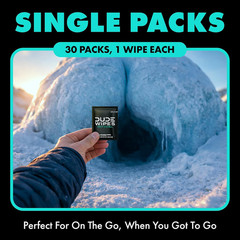 On-The-Go Mint Chill Travel Wipes – 30 Count (Individually Wrapped) – Extra-Larg