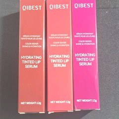 QIBEST Color Seeker Hydrating Tinted Lip Serum Set 12g Blueberry Peachy Choc