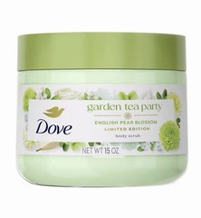 Dove Garden Tea Party English Pear Blossom Body Scrub – Limited Edition – 15 oz