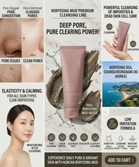 K-Beauty Boryeong Mud Foam Cleanser 120ml Deep Cleansing Pore Sebum Control