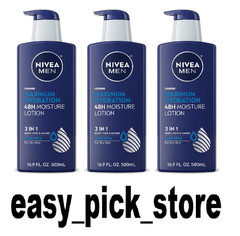 NIVEA MEN Maximum Hydration 3-in-1 Body Lotion, , 16 fl oz ( Pack Of 3 )