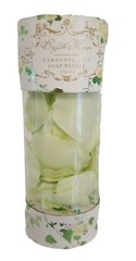 Green Soap Petals ,Gardenia Lily Scented, Guest Bathroom Decor, Hand Dipped ,NIB