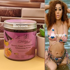 Le Asian White super Brown Sugar Vit C Exfoliating Whitening face body scrub