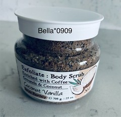 COCONUT VANILLA Body Scrub ENRICHED W/COFFEE Grounds And COCONUT 28Oz/708G