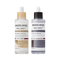 2PCS PEEL Dr.Melaxin SHOT GLOW EXFOLIANT RICE AMPOULE (WHITE RICE/BLACK RICE)New