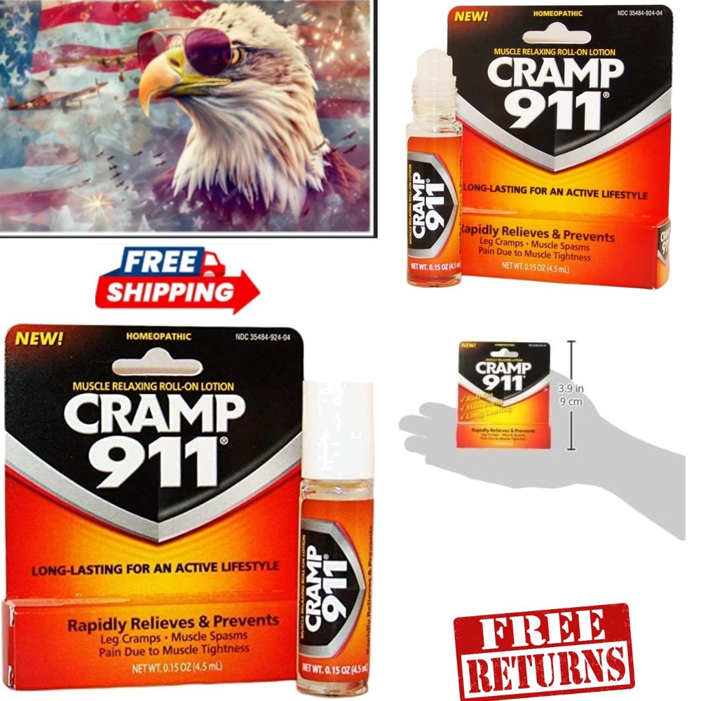 Cramp 911 Muscle Relief Roll-On Lotion, 0.15 oz Each – Natural Homeopathic Aid