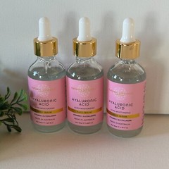 3 Lot Natural Infusion Australia Hyaluronic Acid Face Serum Vitamin C & Collagen