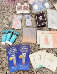 Mixed Skincare Perfume Makeup Sample Lot – Includes Some Full Size!!