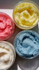 Multicolor Cream Body Scrub Set Full Body Exfoliator Assorted Lot