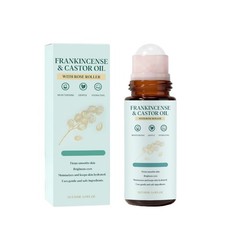 Frankincense And Castor Oil Rose Quartz Roll-on Organic Cold-Pressed Castor Oil