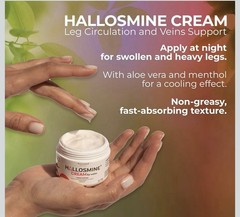 Hallusa Natural Hallosmine Vein Cream 2-Pack (4 oz / 112 g each)