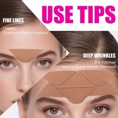 Akissos Forehead Wrinkle Patches 80 PCS 1 Count (Pack of 80), 80 – Beige