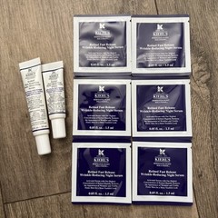 New 8pcs Kiehl’s Retinol Set: Skin Renewing Serum 10+4ml, Night Serum 1.5mlx6