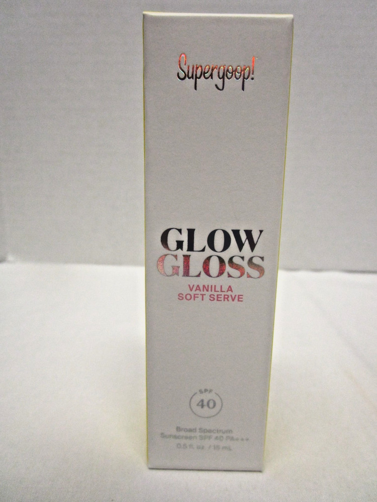 Supergoop! GLOW GLOSS Vanilla Soft Serve Tinted Lip Balm SPF 40 Exp 03/27 New