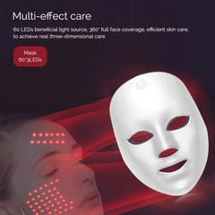 Rechargeable LED Face Mask 7 Color Photon Light Therapy Skin Care Beauty Mask