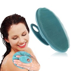 INNERNEED Soft Silicone Body Cleansing Brush 1 Count (Pack of 1), Dark Green