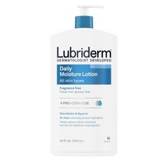 Lubriderm Fragrance Free Daily Moisture Body 24 Fl Oz (Pack of 1), White