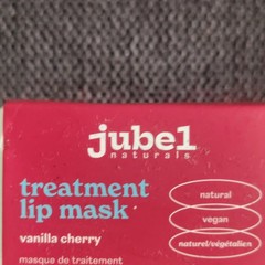 Jubel Naturals Treatment Lip Mask Vanilla Cherry for Chapped Lips, Vegan