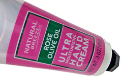 Natural Breeze NEW Rose Olive Oil Ultra Moisturizing Hand Cream, 3 Oz.