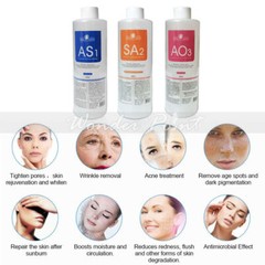 3Bottles Aqua Hydra Peeling Solution Hydro Serum for Dermabrasion Facial Machine