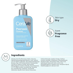 CeraVe Cleanser for Psoriasis Treatment Salicylic Lactic Acid Exfoliating 8oz