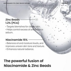 [ FRANKLY ] Niacinamide 15% & Zinc Beads 1.2% Serum 30ml / 1 fl.oz