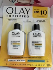 Olay Complete + Daily Facial Moisturizer with Sunscreen SPF 40 6oz Lot of 2