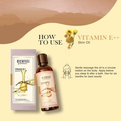 Richfeel Vitamin E Oil | Blend of Almond, Wheatgerm,Anti-Stretch Marks,80 ML