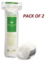 INTRINSICS Cotton 2&Prime; Pads round 80/bag – PACK OF 2