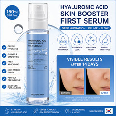 Hyaluronic Acid Serum 5.07 Fl Oz Korean Facial Serum for Plump Dewy Glass Skin.