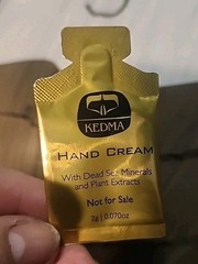 Lot of 8 Samples of Kedma Hand Cream Dead Sea Minerals/plant Extracts. 2g each