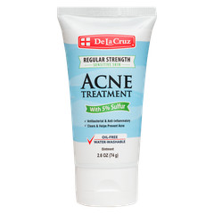 De La Cruz 5% Sulfur Ointment Acne Medication, TUBE 2.6 OZ +10% Trial Size Jar