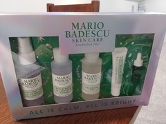 MARIO BADESCU ALL IS CALM SET LIP BALM/TONER/CLEANSING OIL/VITAMIN C SERUM NEW!