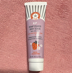 First Aid Beauty KP Bump Eraser Body Scrub 10% AHA Fresh Strawberry 1 oz