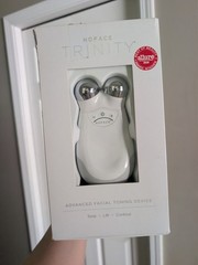 NuFACE Trinity Facial Toning Device White w/ Charging Cradle, Rechargeable